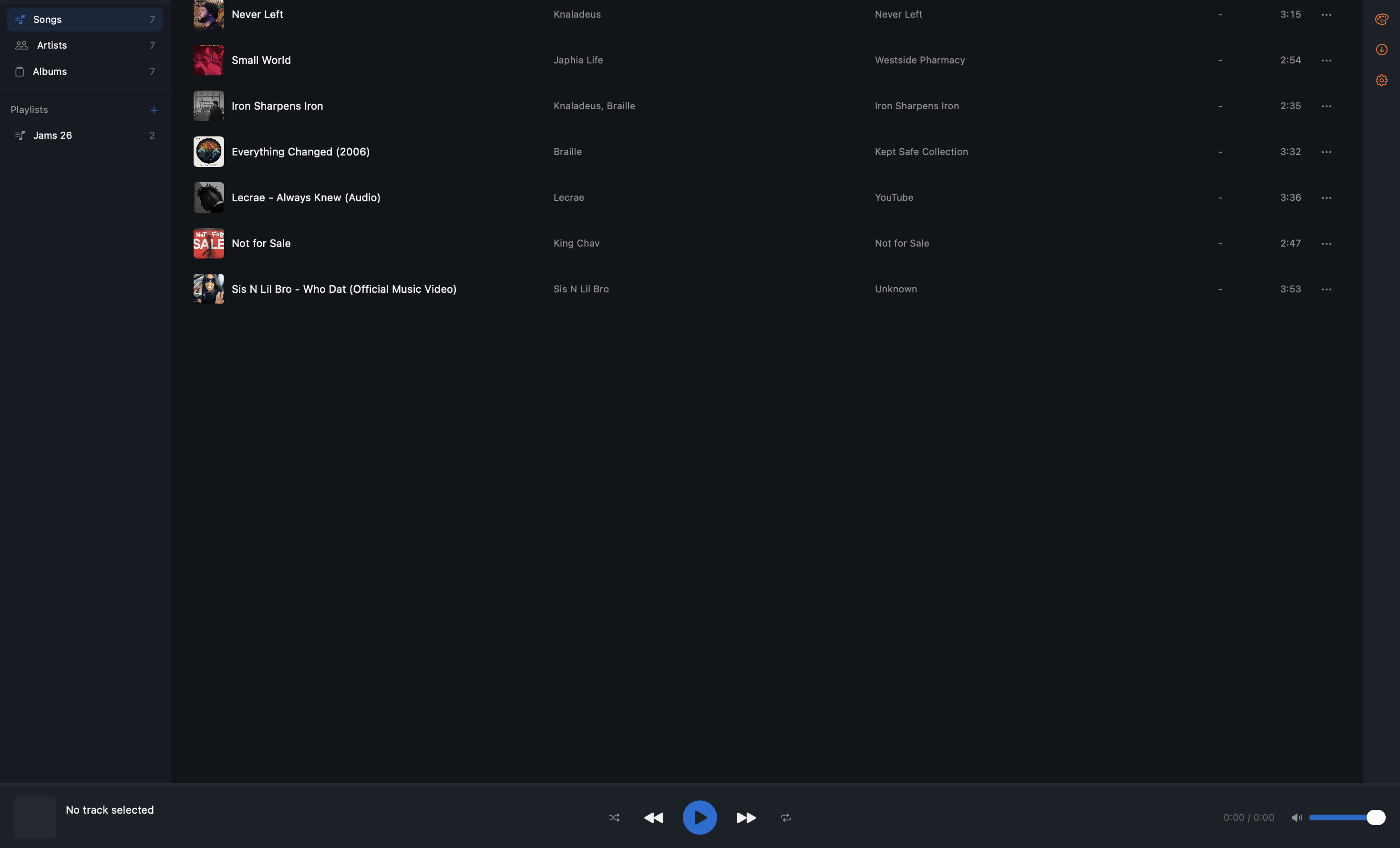 Music 2001 - Dark Theme
